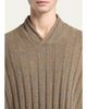 Giorgio Armani Men's Ribbed-Knit Wool Shawl-Collar Sweater - 5