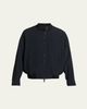 Giorgio Armani Men's Seersucker Full-Zip Bomber Jacket - 1