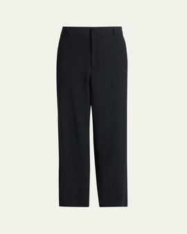 Giorgio Armani Men's Seersucker Wide-Leg Trousers