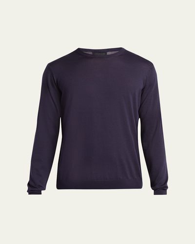 Giorgio Armani Men's Silk and Cotton Crewneck Sweater