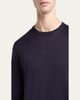 Giorgio Armani Men's Silk and Cotton Crewneck Sweater - 5