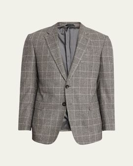 Giorgio Armani Men's Soft Glen Plaid Single-Breasted Sport Coat