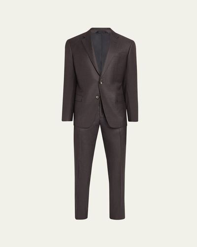 Giorgio Armani Men's Soft Line Micro-Check Two-Piece Suit