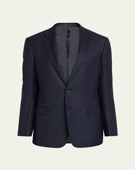 Giorgio Armani Men's Soft Prince of Wales Single-Breasted Sport Coat