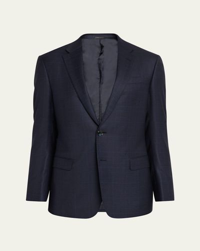 Giorgio Armani Men's Soft Prince of Wales Single-Breasted Sport Coat
