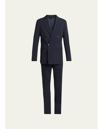 Giorgio Armani Men's Soho-Fit Wool Double-Breasted Sport Coat