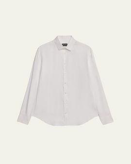 Giorgio Armani Men's Solid Tencel Sport Shirt