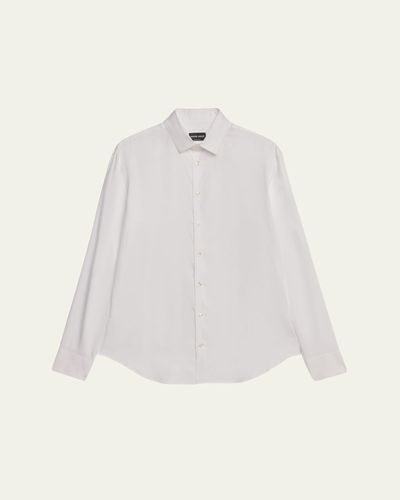 Giorgio Armani Men's Solid Tencel Sport Shirt