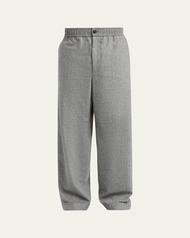 Giorgio Armani Men's Stretch Wool-Cashmere Straight-Leg Trousers
