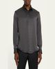 Giorgio Armani Men's Textured Silk Sport Shirt - 4