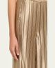 Giorgio Armani Metallic Plisse Satin Wide-Leg Pants - 5