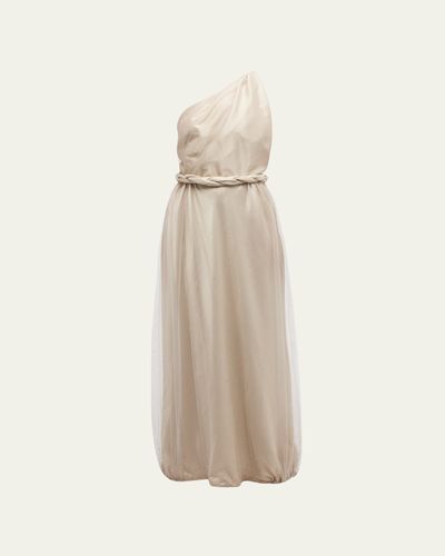 Giorgio Armani One-Shoulder Gown with Braided Detail
