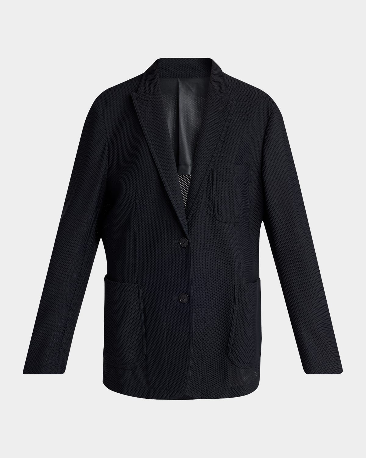 Giorgio Armani Patch Pocket Mesh Blazer