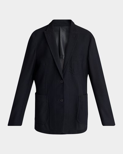 Giorgio Armani Patch Pocket Mesh Blazer