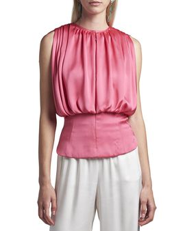 Giorgio Armani Pleated Silk Balloon Tank