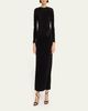 Giorgio Armani Plisse Jersey Gown with Beaded Hip Detail - 2