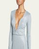Giorgio Armani Plunging Sequined Knit Dress - 5