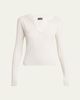 Giorgio Armani Ribbed Cashmere Silk Top - 1