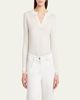Giorgio Armani Ribbed Cashmere Silk Top - 4