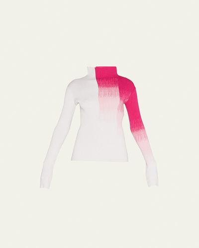 Giorgio Armani Ribbed Ombre Turtleneck Sweater