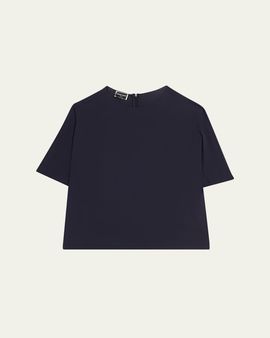 Giorgio Armani Silk Hidden-Zip T-Shirt