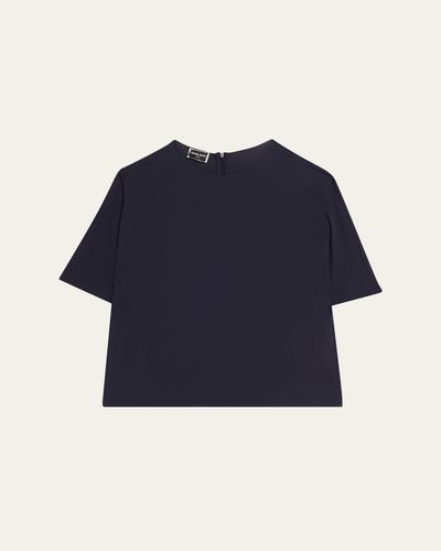 Giorgio Armani Silk Hidden-Zip T-Shirt
