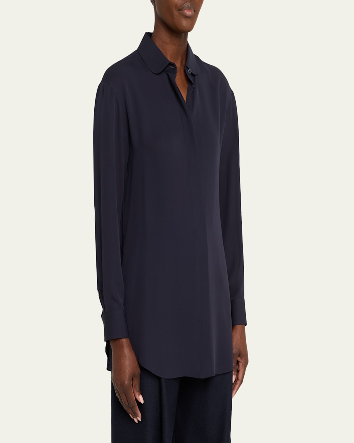 Giorgio Armani - Silk Long-Sleeve Button-Down Shirt
