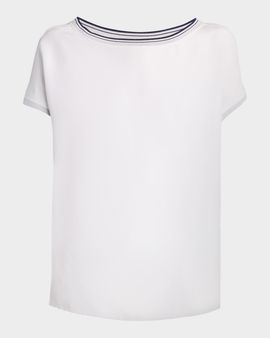 Giorgio Armani Stretch Silk Short-Sleeve Top