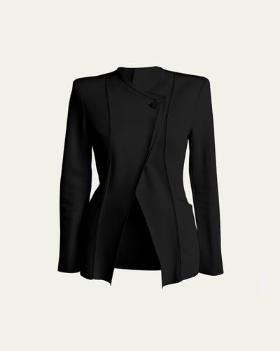 Giorgio Armani Stretch Viscose Asymmetrical Knit Jacket