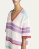Giorgio Armani Striped Crochet Mini T-Shirt Dress - 4