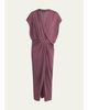 Giorgio Armani Surplice-Neck Cap-Sleeve Column Dress - 1
