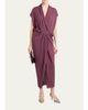 Giorgio Armani Surplice-Neck Cap-Sleeve Column Dress - 2