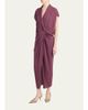 Giorgio Armani Surplice-Neck Cap-Sleeve Column Dress - 4