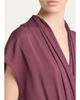 Giorgio Armani Surplice-Neck Cap-Sleeve Column Dress - 5