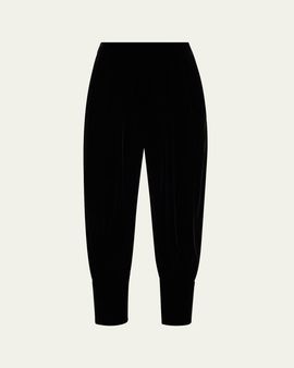 Giorgio Armani Virgin Wool Barrel-Leg Trousers