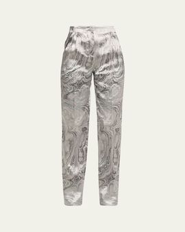 Giorgio Armani Virgin Wool Marbled Trousers