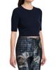 Giorgio Armani Women's Cashmere Contrast Neck Sweater - 4