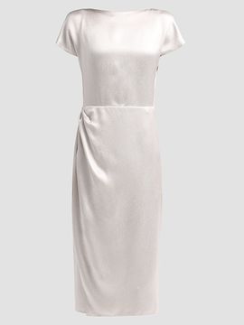 Giorgio Armani Women's Draped Satin Sheath Midi Dress