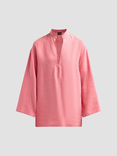 Giorgio Armani Women's Oversized Hemp Blouse
