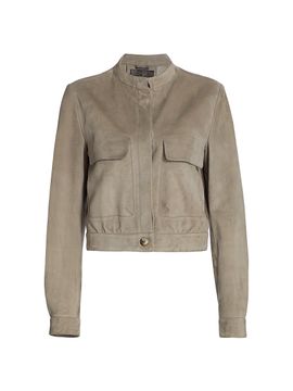 Giorgio Armani Women's Patch-Pocket Suede Jacket