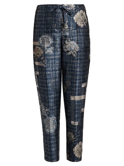 Giorgio Armani Women's Plaid Floral Tapered Trousers