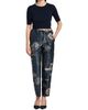 Giorgio Armani Women's Plaid Floral Tapered Trousers - 2