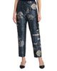 Giorgio Armani Women's Plaid Floral Tapered Trousers - 3