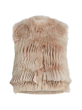 Giorgio Armani Women's Pleated & Dyed Shearling Vest