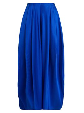 Giorgio Armani Women's Pleated Silk Satin Skirt