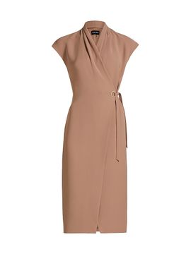Giorgio Armani Women's Silk High Neck Wrap Dress