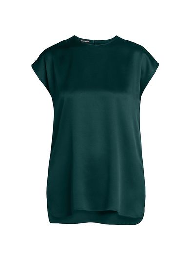 Giorgio Armani Women's Silk Satin Cap-Sleeve Top