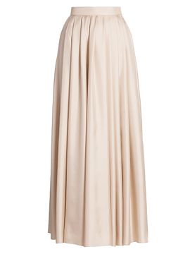 Giorgio Armani Women's Silk Twill Pleated Maxi Skirt