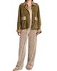 Giorgio Armani Women's Suede Leather-Trimmed Jacket - 2