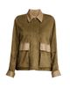 Giorgio Armani Women's Suede Leather-Trimmed Jacket - 7
